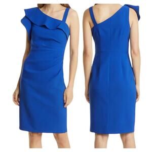 Vince Camuto dress asymmetric body con blue size 14